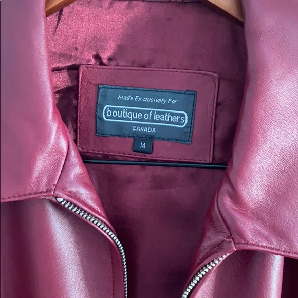 Red Leather Coat - Picture 2 of 4